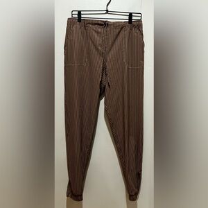 Albion Cinnamon Stripe Jetsetters Lightweight Jogger Pants - Womens Size Small